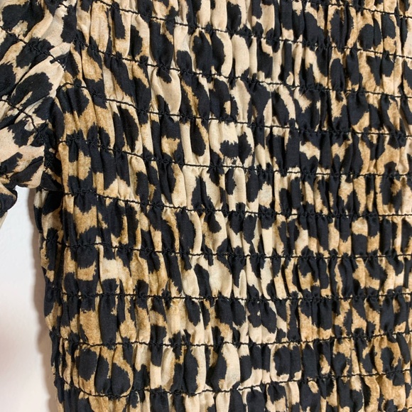 Ganni smocked leopard top - Picture 4 of 9